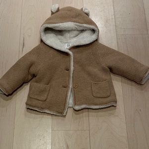 Gap Sherpa lined bear hoodie, 6-12 month
